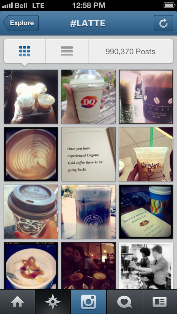 example of hashtag feed