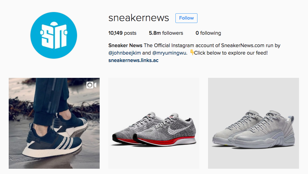 Sneaker News Instagram