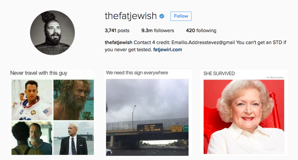 The Fat Jew Instagram Influencer