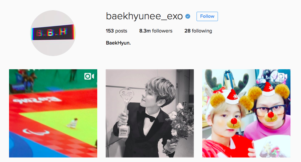 Baekhyun Instagram Influencer