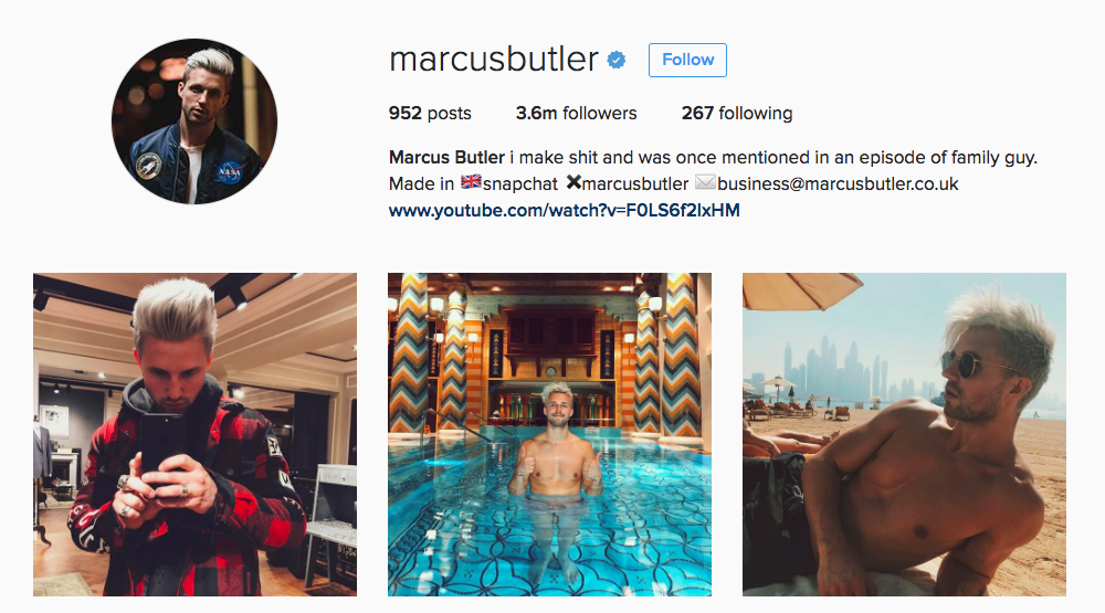 Marcus Butler Instagram Influencer