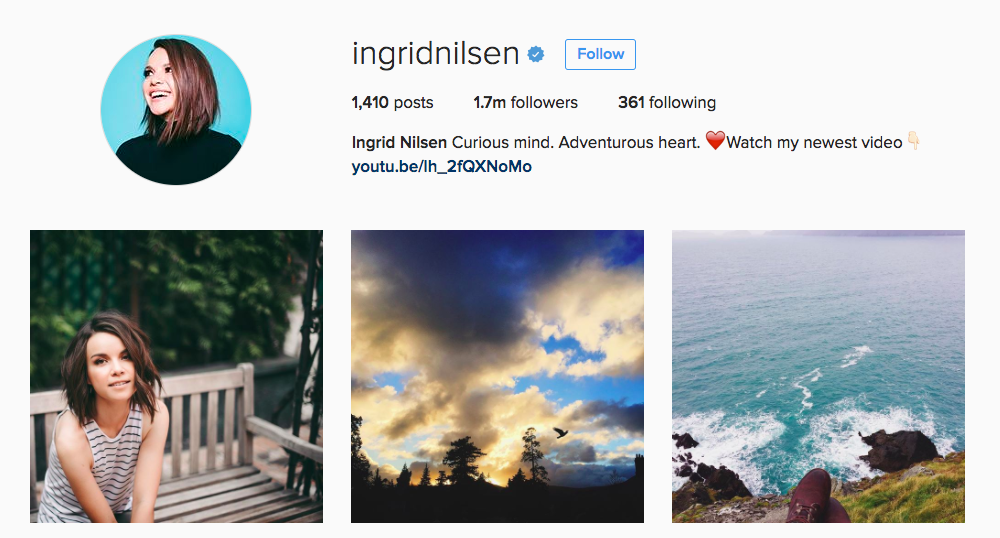 Ingrid Nilsen Instagram Influencer