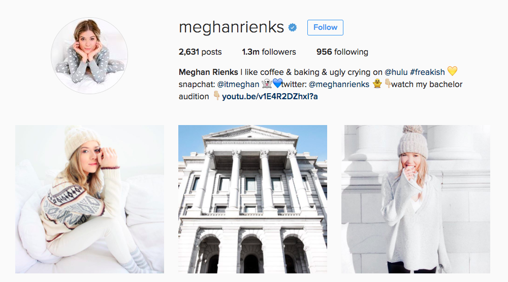 Meghan Rienks Instagram Influencer