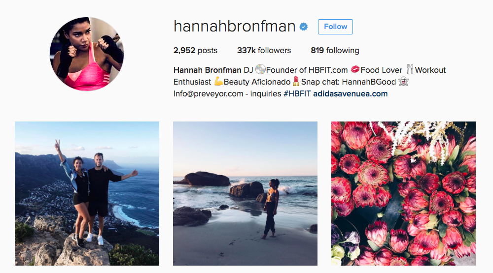 Hannah Bronfman Instagram Influencer