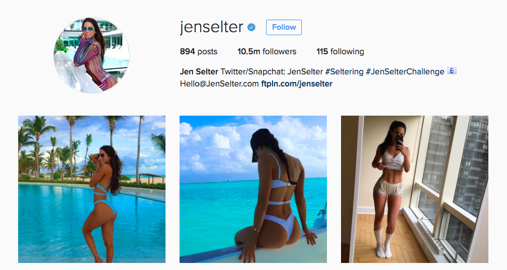 Jen Selter Instagram Fitness Influencer