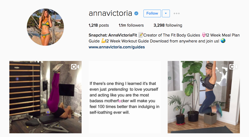 Anna Victoria Instagram Fitness Influencer